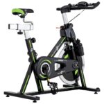 Bicicleta Estática Spinning Genoa Volante 18kg Negra Verde Sportfitness