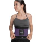 Cinturón Abdominal Doble Ajuste Negro Morado