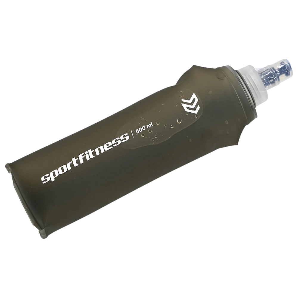 1 (45) Botella Para Agua Flexible Gris 500ML - Image 1