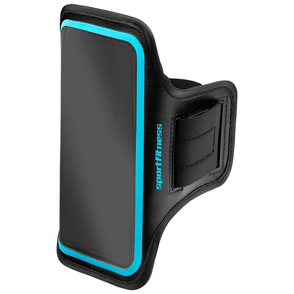 1 (66) Estuche Celular Running Bench Negro Azul - Image 1
